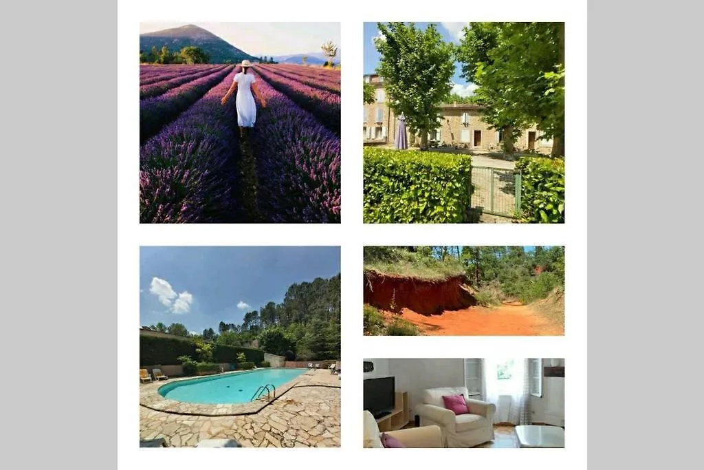 superbe appartement en résidence avec piscine dans le Luberon au pied du colorado provencal Rustrel