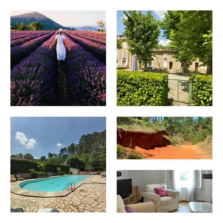 superbe appartement en résidence avec piscine dans le Luberon au pied du colorado provencal Rustrel
